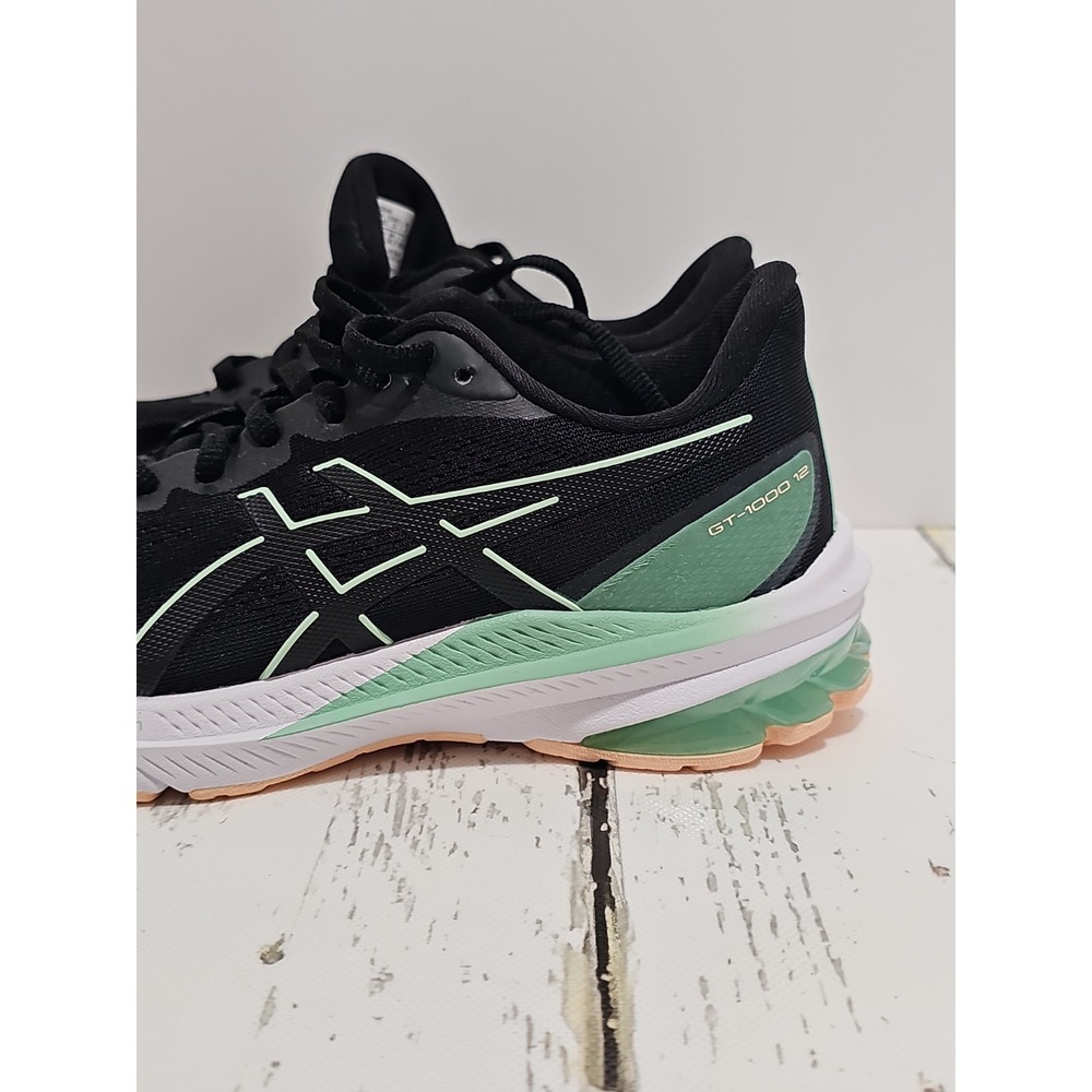 ASICS GT-1000 12 Women Running Shoes Black Mint Tint Sneakers Size 6 - Picture 10 of 16